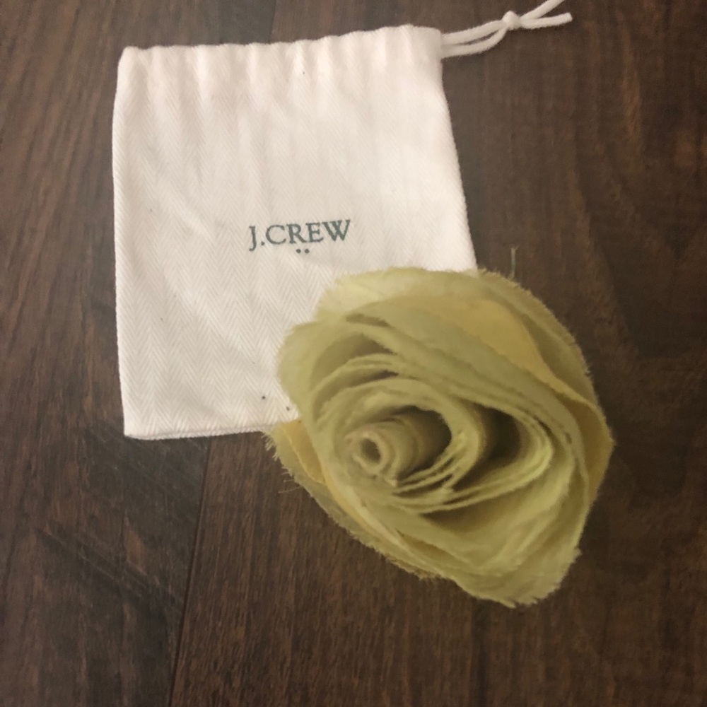J Crew silk rosette brooch